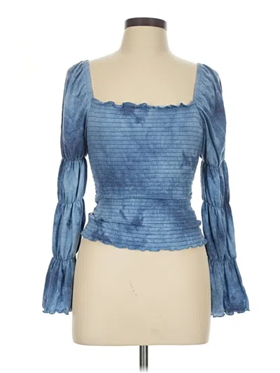 Pre-owned Rewash 3/4 Sleeve Blouse In Blue