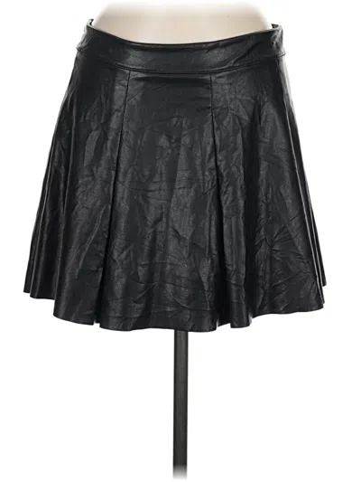 Pre-owned Rewash Faux Leather Skirt In Black