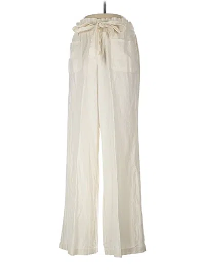 Pre-owned Rewash Linen Pants In Ivory