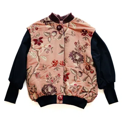 Reweave Women's Red / Purple The Oversized Bomber - Rene In Brown