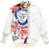 Reweave Women's White The Oversized Bomber - Kaleidoscope. In White