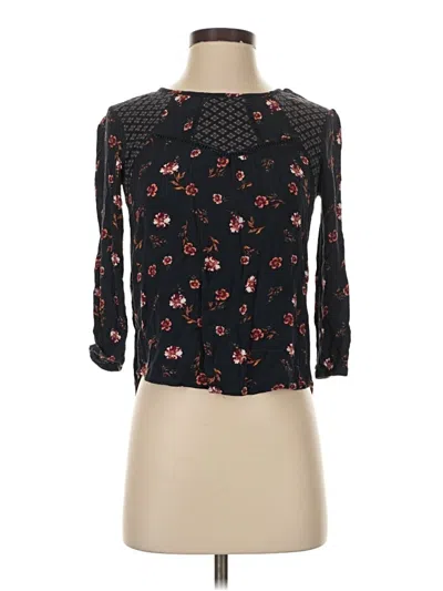 Pre-owned Rewind 3/4 Sleeve Blouse In Black