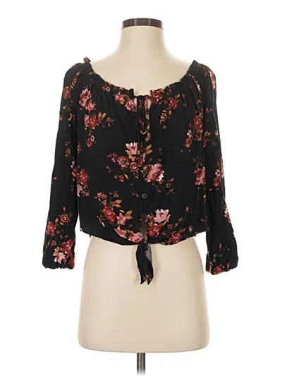 Pre-owned Rewind 3/4 Sleeve Blouse In Black