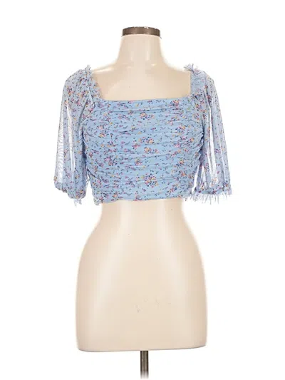 Pre-owned Rewind 3/4 Sleeve Blouse In Blue