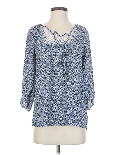 Pre-owned Rewind 3/4 Sleeve Blouse In Blue