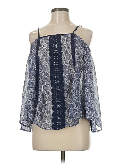 Pre-owned Rewind 3/4 Sleeve Blouse In Blue