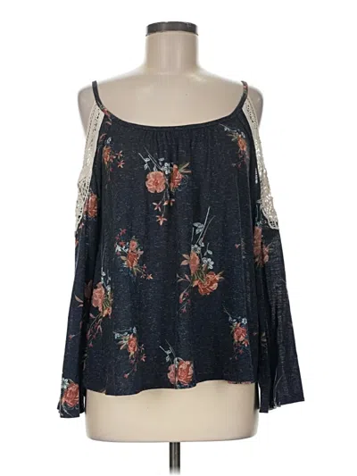 Pre-owned Rewind 3/4 Sleeve Blouse In Blue