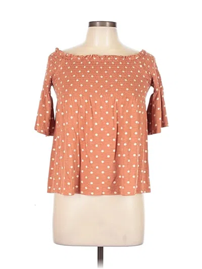 Pre-owned Rewind 3/4 Sleeve Blouse In Brown