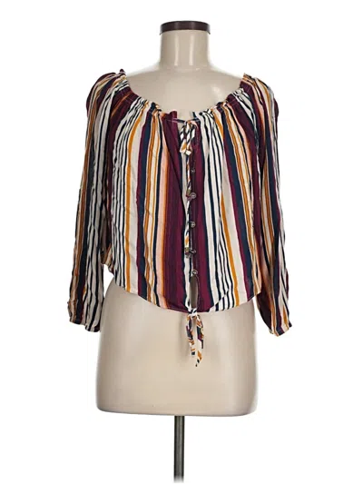 Pre-owned Rewind 3/4 Sleeve Blouse In Brown