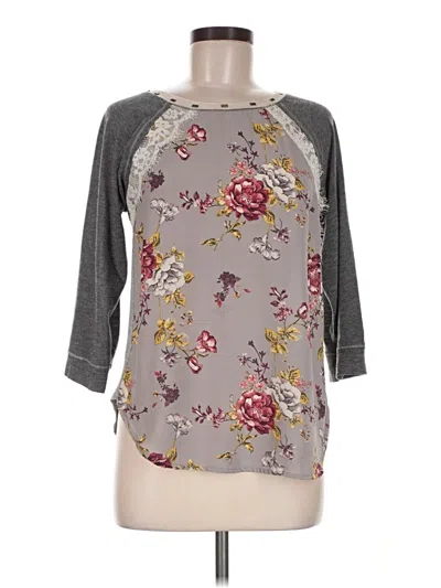 Pre-owned Rewind 3/4 Sleeve Blouse In Gray