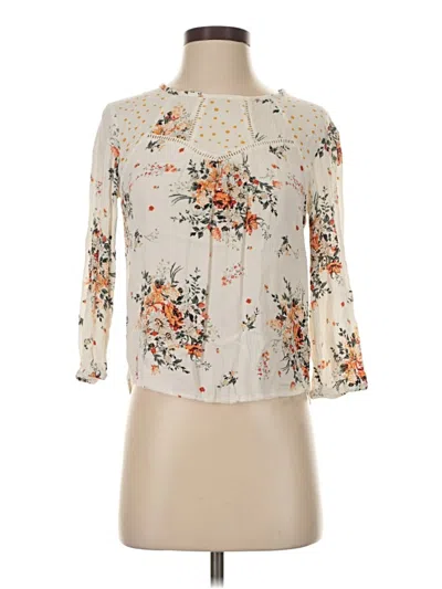 Pre-owned Rewind 3/4 Sleeve Blouse In Ivory