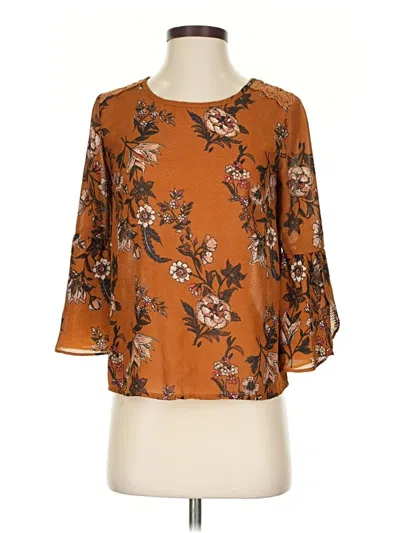 Pre-owned Rewind 3/4 Sleeve Blouse In Orange