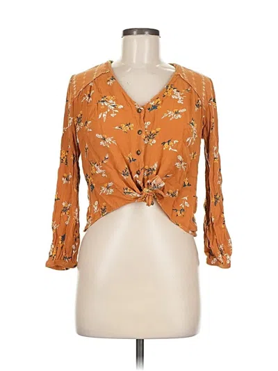 Pre-owned Rewind 3/4 Sleeve Blouse In Orange