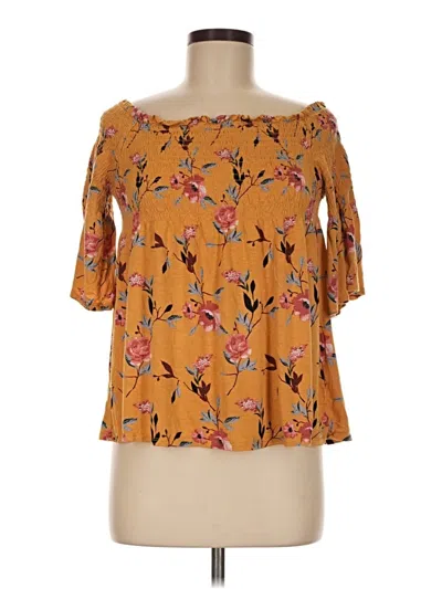 Pre-owned Rewind 3/4 Sleeve Blouse In Orange