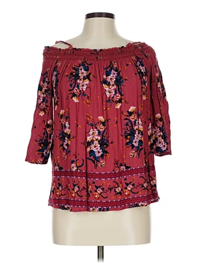 Pre-owned Rewind 3/4 Sleeve Blouse In Red