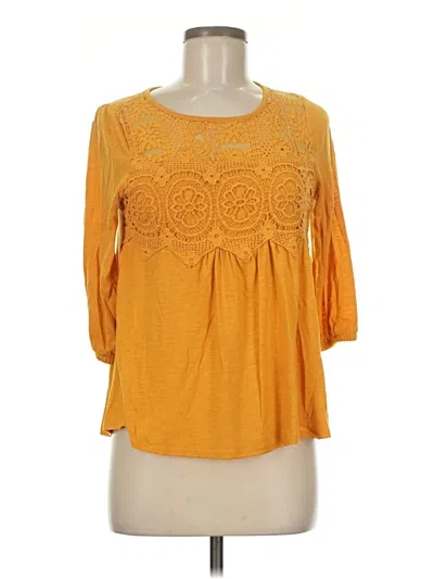 Pre-owned Rewind 3/4 Sleeve Blouse In Yellow