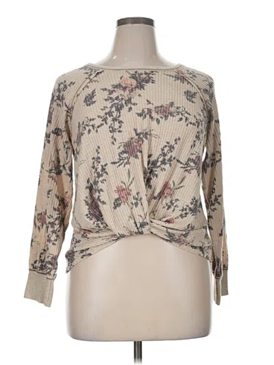 Pre-owned Rewind 3/4 Sleeve T-shirt In Tan