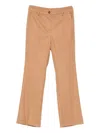 Rewind Button Trousers In Brown