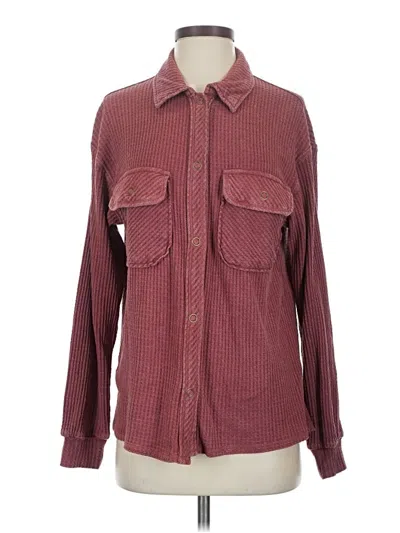 Pre-owned Rewind Cardigan Sweater In Burgundy