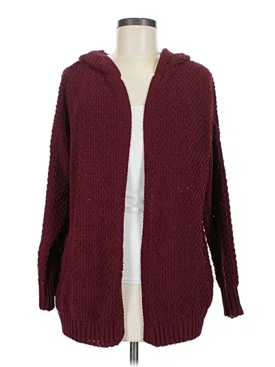 Pre-owned Rewind Cardigan Sweater In Burgundy