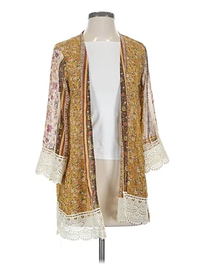 Pre-owned Rewind Cardigan Sweater In Gold