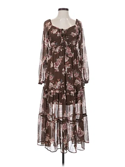 Pre-owned Rewind Casual Dress In Brown