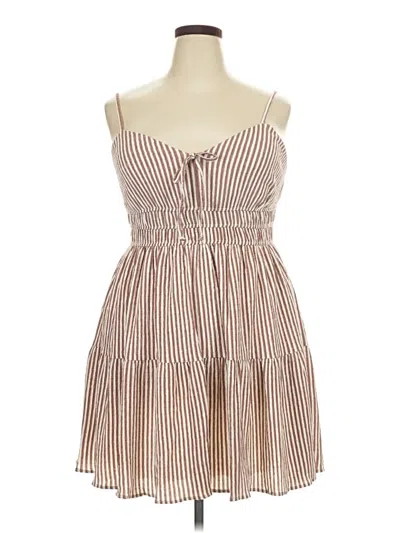 Pre-owned Rewind Casual Dress In Brown