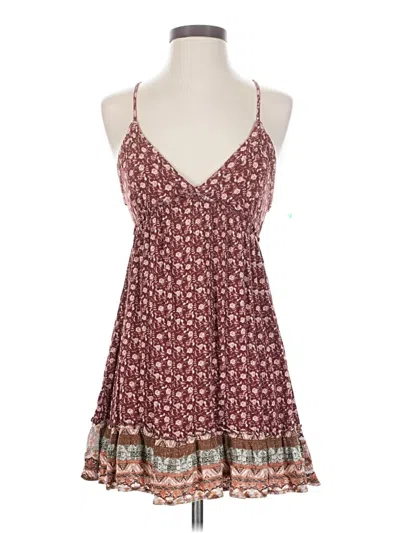 Pre-owned Rewind Casual Dress In Burgundy