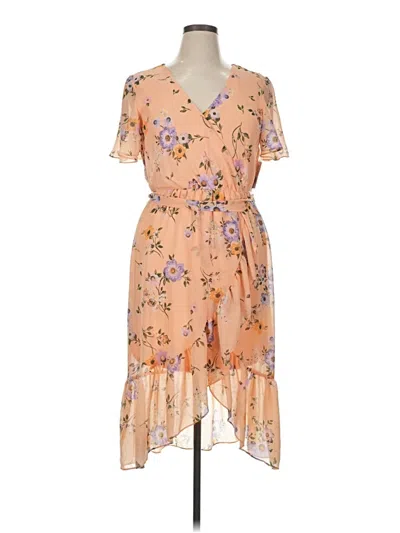 Pre-owned Rewind Casual Dress In Tan