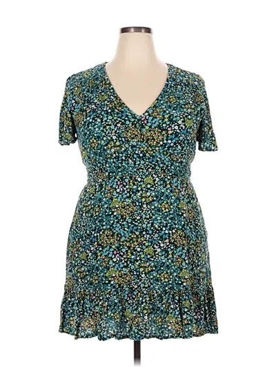 Pre-owned Rewind Casual Dress In Teal