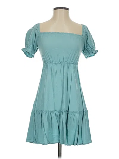 Pre-owned Rewind Casual Dress In Teal