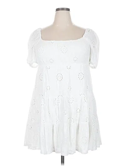 Pre-owned Rewind Casual Dress In White