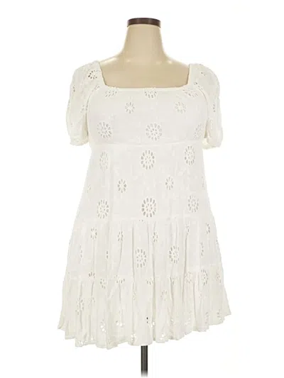Pre-owned Rewind Casual Dress In White