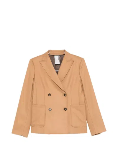 Rewind Double-breasted Blazer In Brown