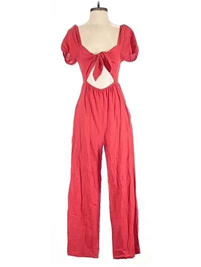Pre-owned Rewind Jumpsuit In Red