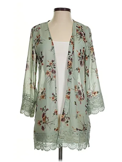 Pre-owned Rewind Kimono In Green