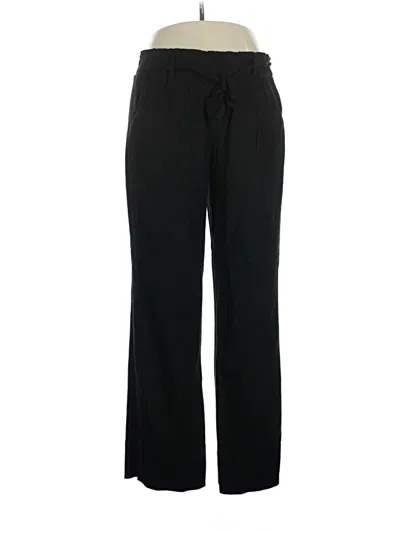 Pre-owned Rewind Linen Pants In Black