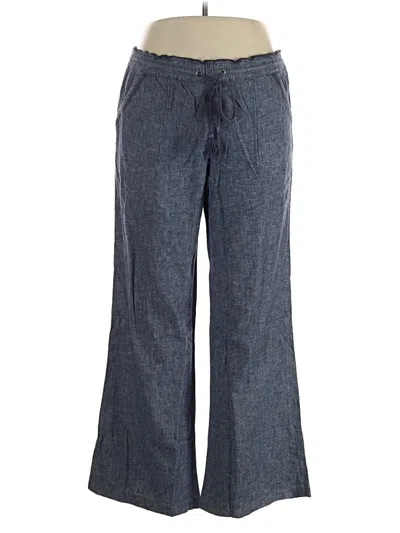 Pre-owned Rewind Linen Pants In Blue