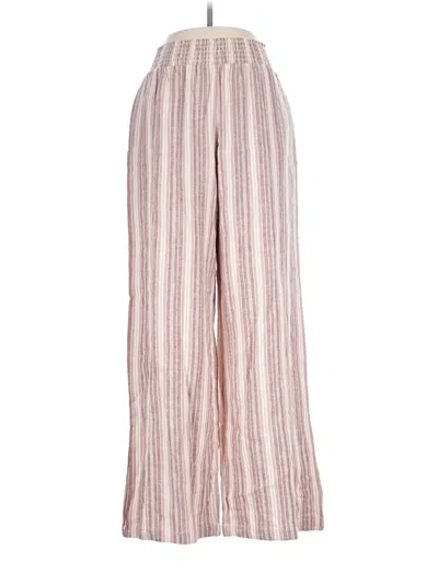 Pre-owned Rewind Linen Pants In Pink