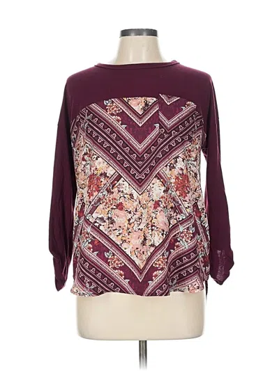 Pre-owned Rewind Long Sleeve Blouse In Burgundy
