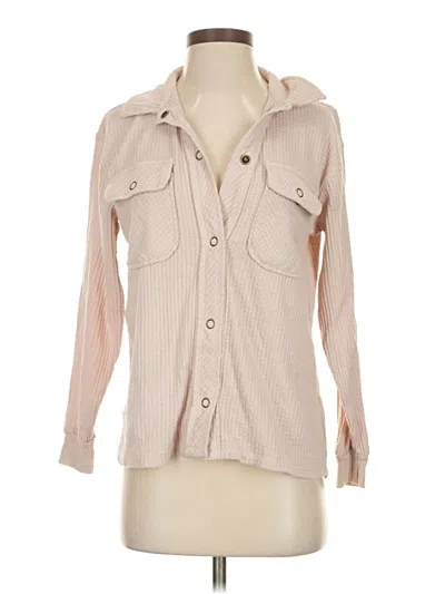 Pre-owned Rewind Long Sleeve Blouse In Tan