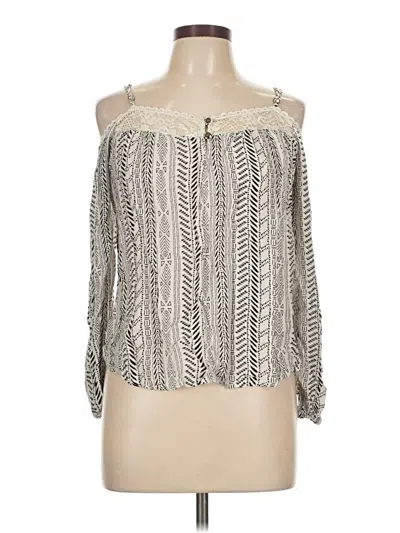 Pre-owned Rewind Long Sleeve Blouse In White