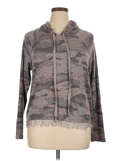 Pre-owned Rewind Long Sleeve Top Gray Cowl Neck Tops