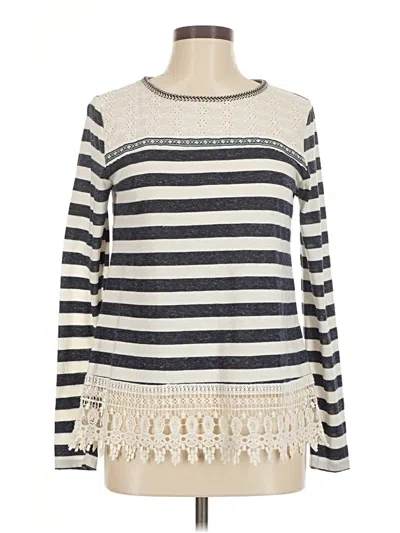 Pre-owned Rewind Long Sleeve Top Ivory Turtleneck Tops