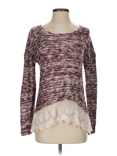 Pre-owned Rewind Pullover Sweater In Burgundy