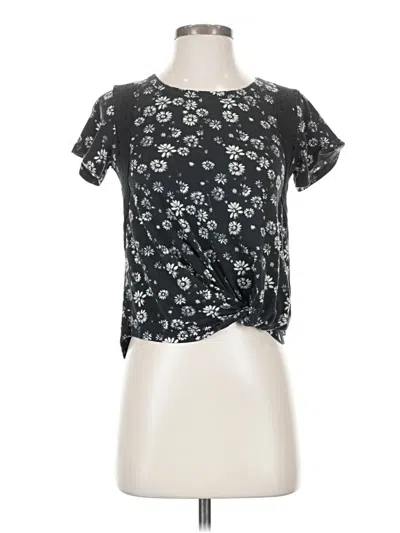 Pre-owned Rewind Short Sleeve Blouse In Black