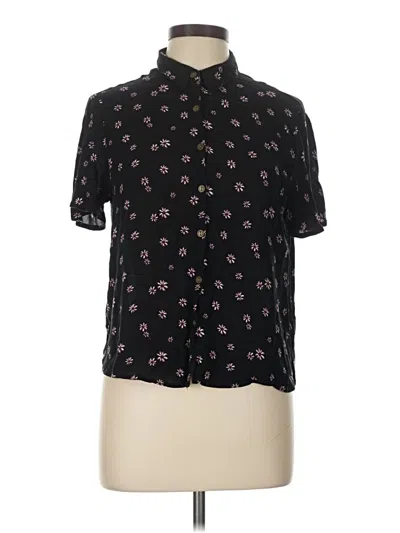Pre-owned Rewind Short Sleeve Blouse In Black
