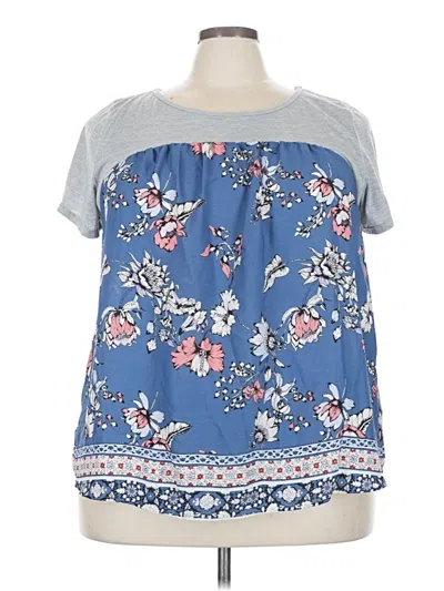 Pre-owned Rewind Short Sleeve Blouse In Blue