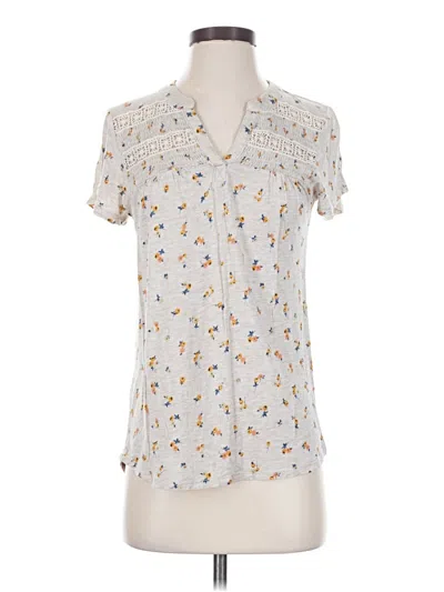 Pre-owned Rewind Short Sleeve Blouse In Gray