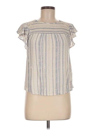Pre-owned Rewind Short Sleeve Blouse In Ivory